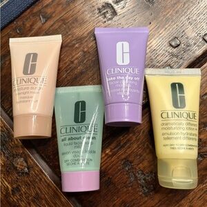 Clinique 4pc Bundle ~ Facial Soap, Cleanser, Mask & Moisturizer ~ NWT